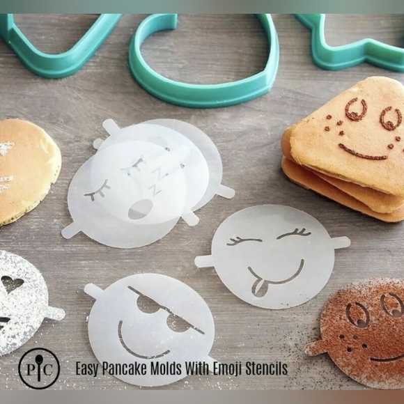 Pampered Chef Kitchen Pampered Chef Easy Pancake Molds With Emoji Stencils Start Mornings